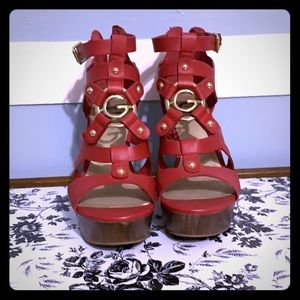 Red guess wedges